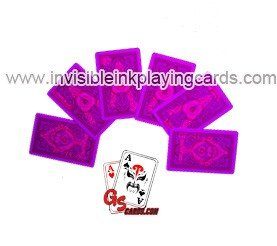 Invisible ink marked cards